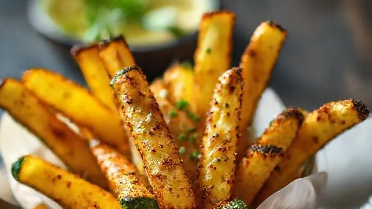 Air fryer zucchini fries no breading