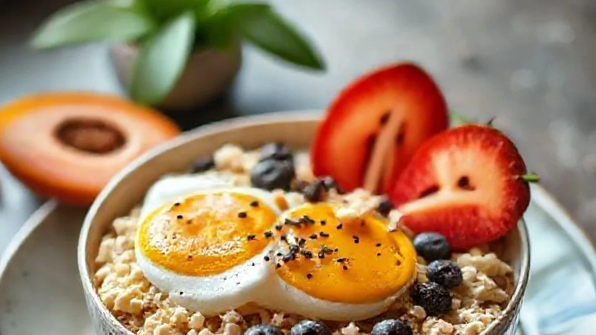 High fiber breakfast for gut health