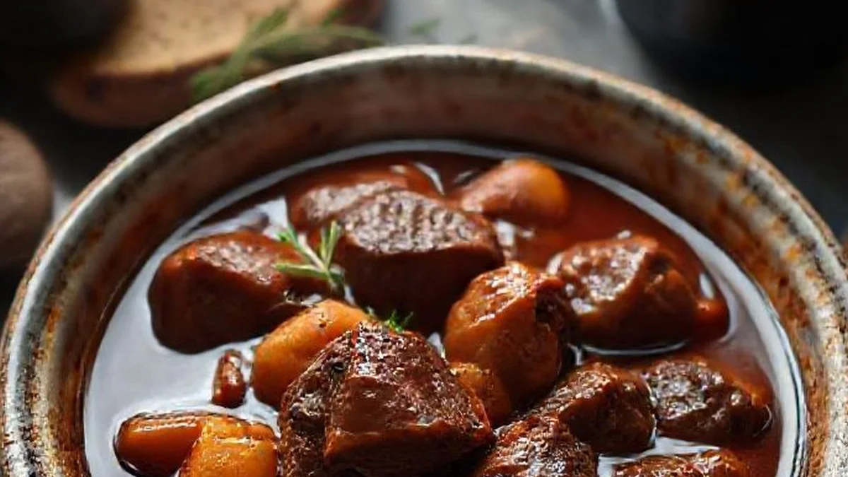Slow cooker beef stew with red wine