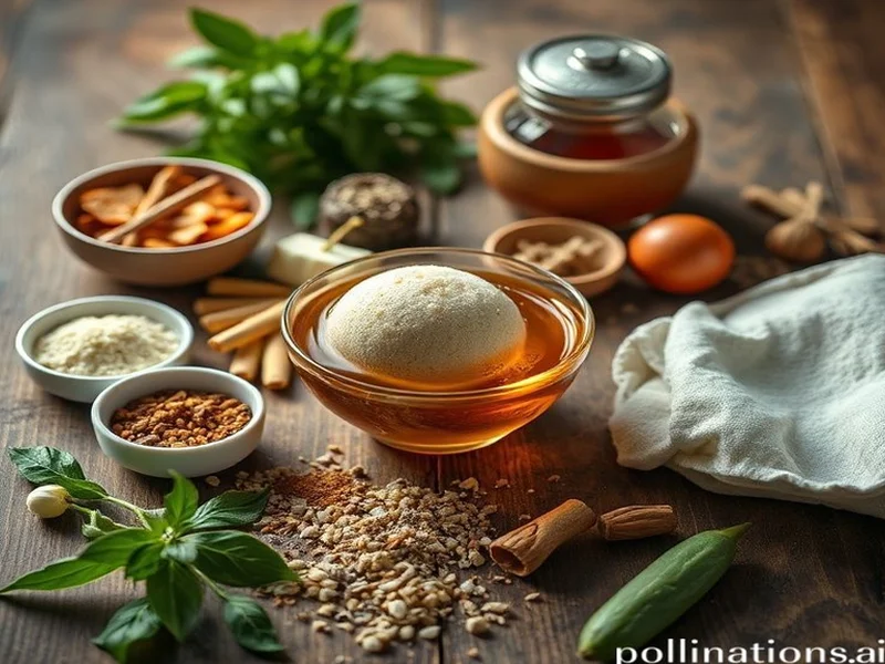 Various ingredients for the medicine ball tea laid out aesthetically on a wooden table. - Homemade Starbucks medicine ball recipe