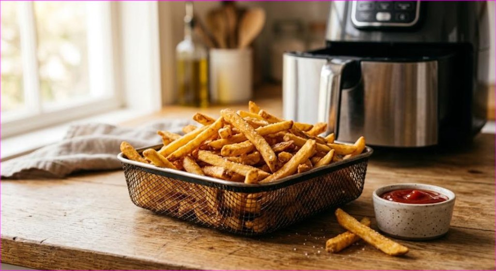 Air Fryer Frozen French Fries (Extra Crispy)