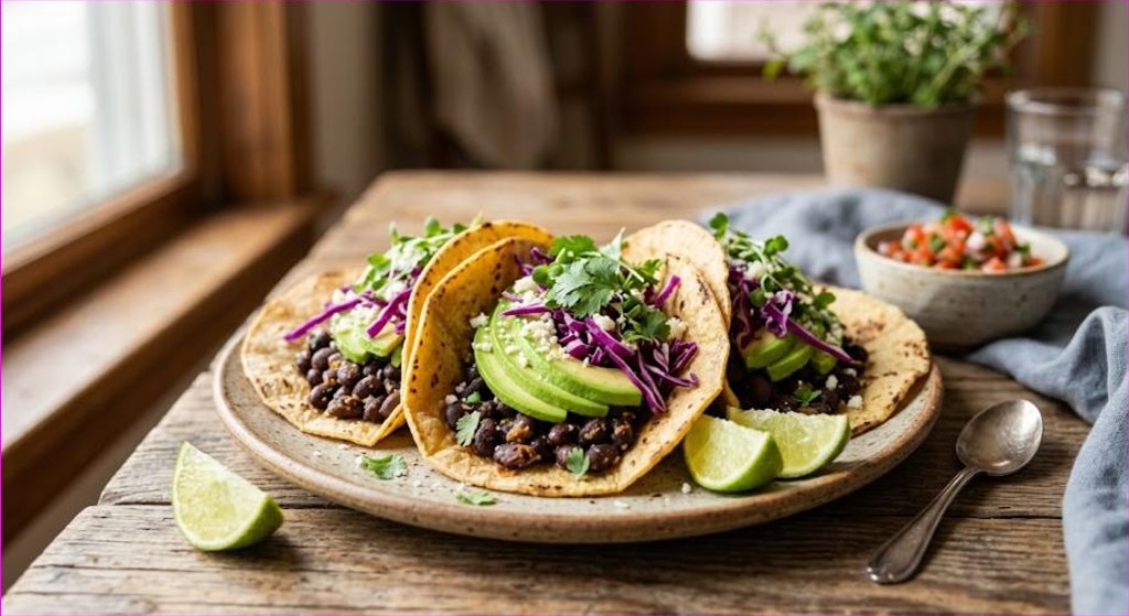 Black Bean Tacos (Easy 15-Minute Vegetarian Dinner)