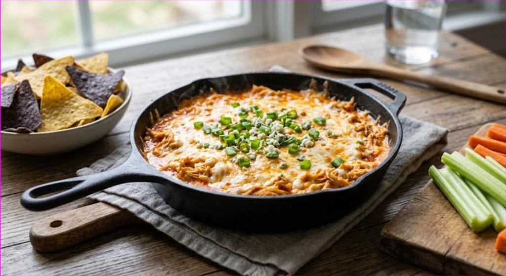 Buffalo Chicken Dip (Hot, Cheesy Party Favorite)