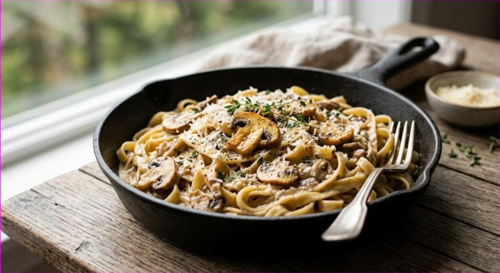 Creamy Mushroom Pasta (Easy 25-Minute Dinner)