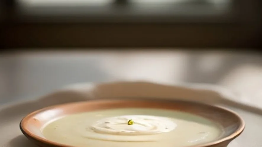 freeze soup with cream in it and related storage tips served on a wooden table, freshly made and ready to serve
