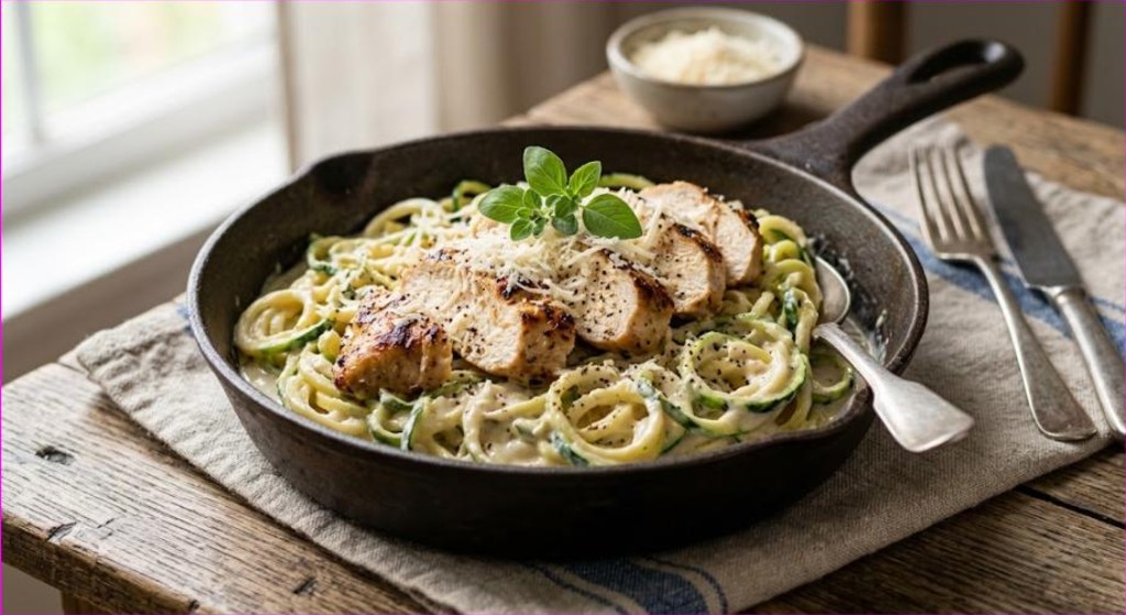 Keto Chicken Alfredo (Low-Carb, Creamy)