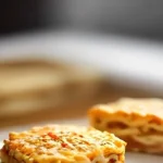 lasagna for a balanced meal served on a wooden table, freshly made and ready to serve